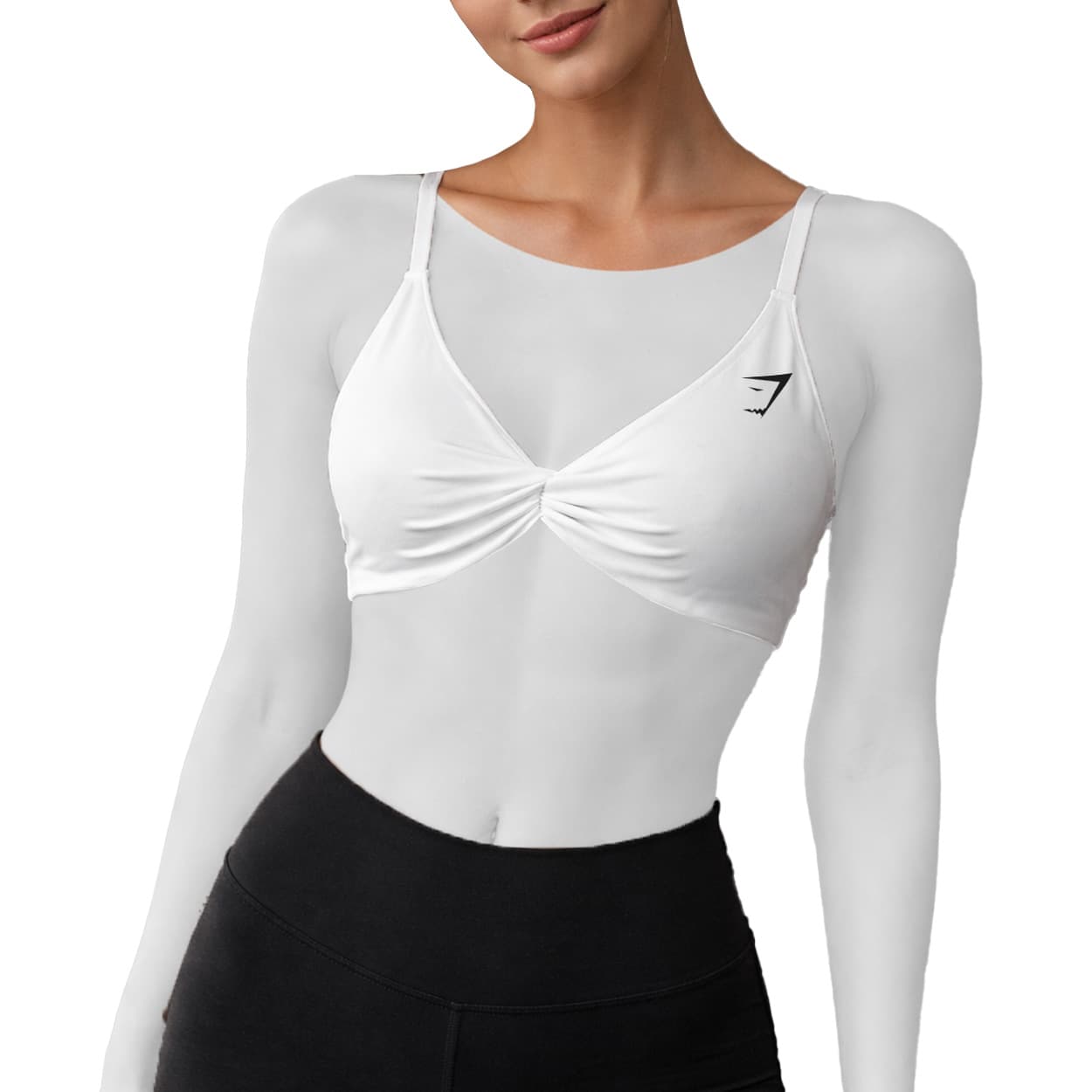 نيم تنه ورزشی جيم شارک مدل گره ای gymshark کد 12628 — تصویر ۲