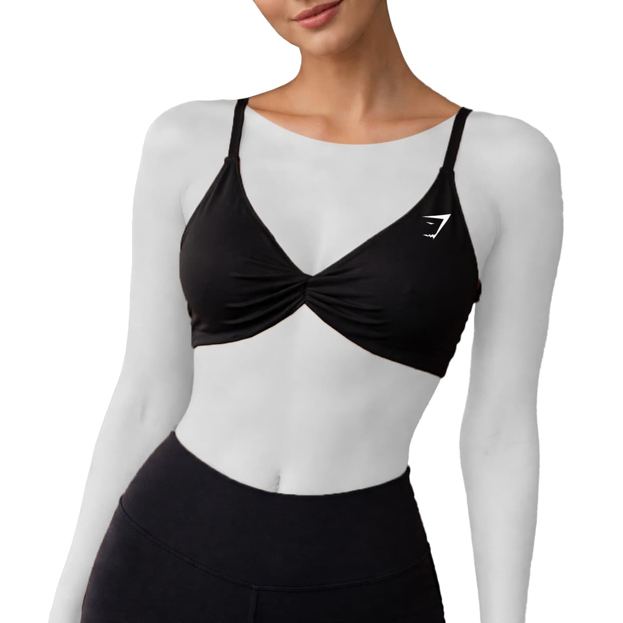 نيم تنه ورزشی جيم شارک مدل گره ای gymshark کد 12628
