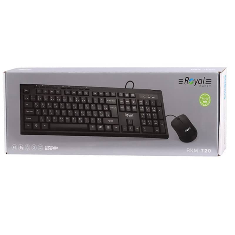 کیبورد و موس سیم دار مدل R-km720 برند ROYAL(رویال) — تصویر ۵