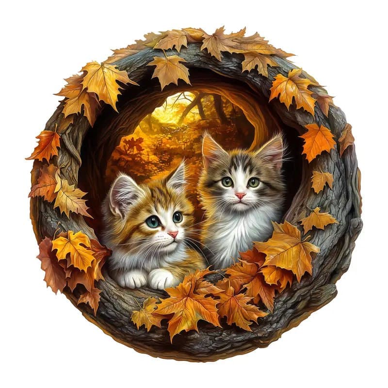 پازل چوبی بچه گربهها