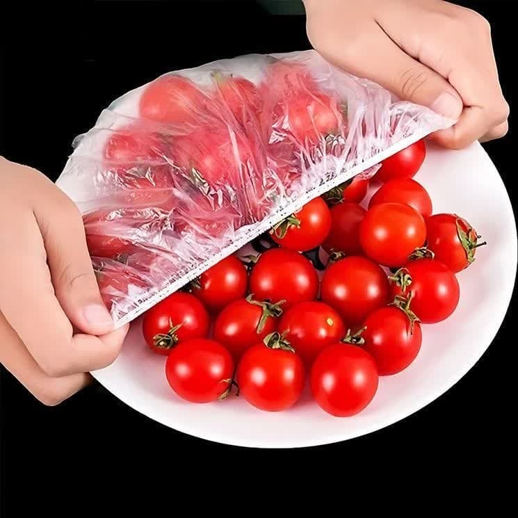 روکش کشدار غذا 100 عددی پلاستیکی برای کاسه و ظرف