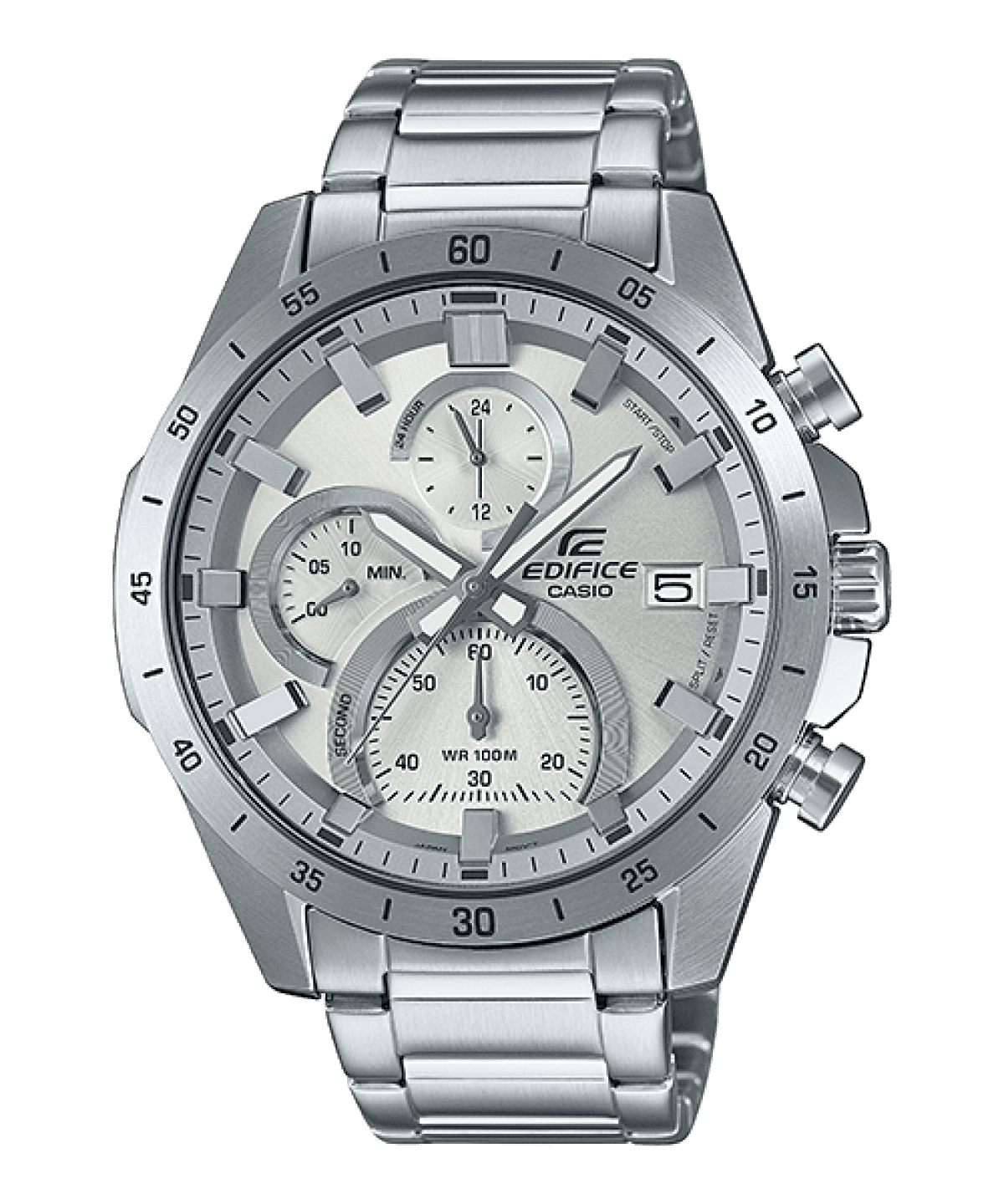 ساعت ادیفایس صفحه سفید بند استیل | Edifice Chronograph