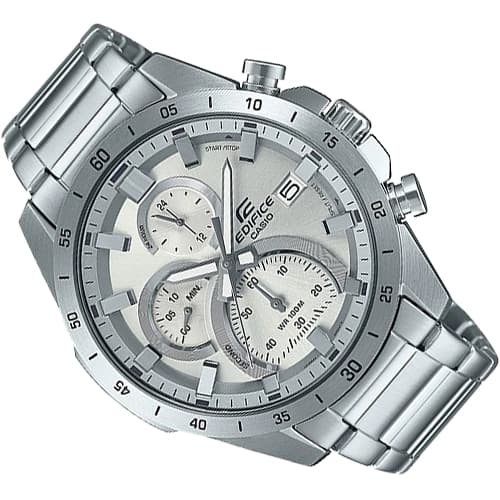 ساعت ادیفایس صفحه سفید بند استیل | Edifice Chronograph — تصویر ۲