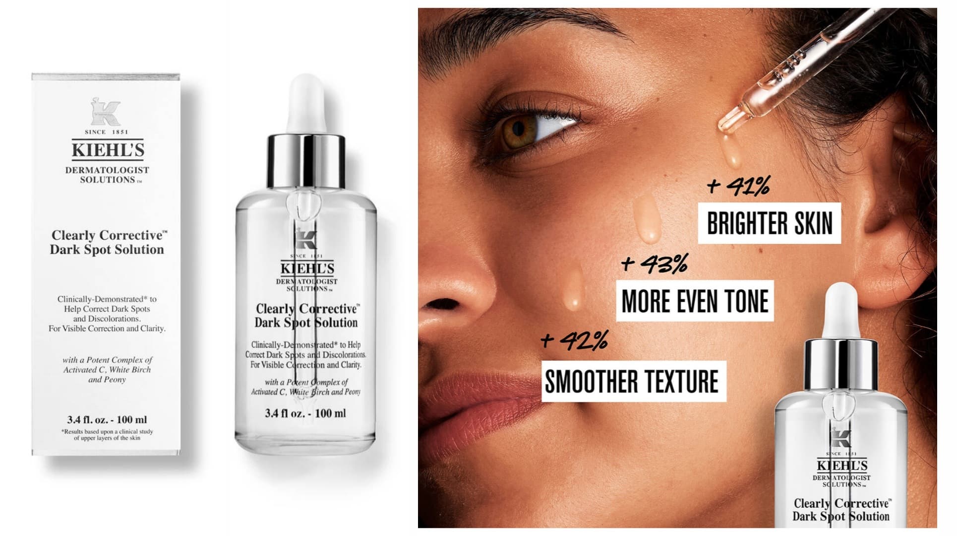 سرم ضد لک و روشن کننده مدل کلیرلی کرکتیو کیلز Kiehl’s — تصویر ۳