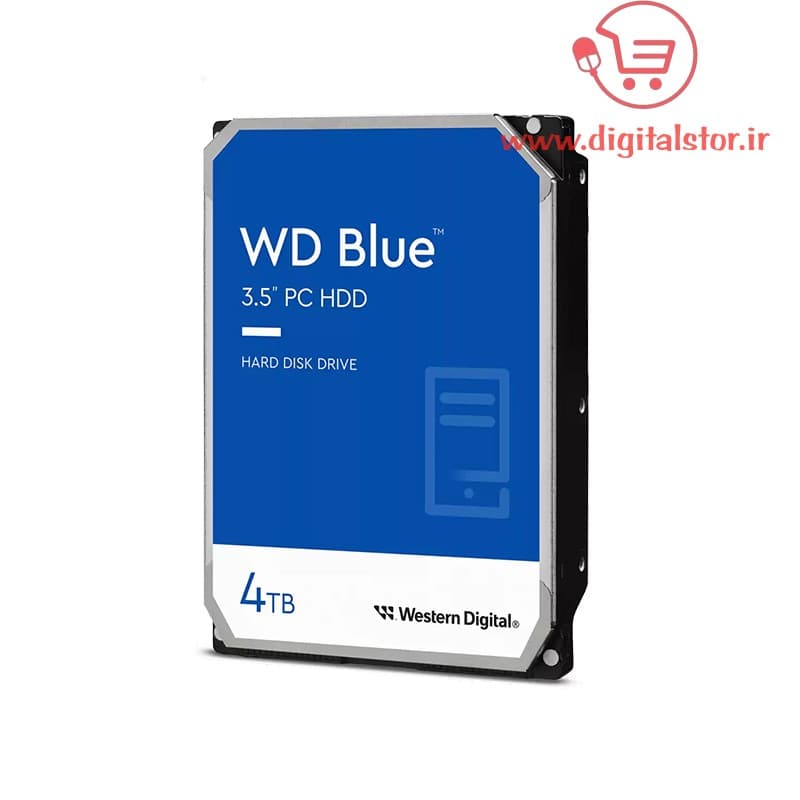 هارد اینترنال وسترن دیجیتال Blue مدل WD40EZRZ ظرفیت ۴ ترابایت SATA III 5400RPM (استوک)