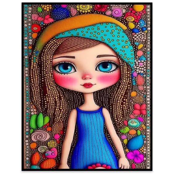 کیت نقاشی الماسی دختر Big eye
