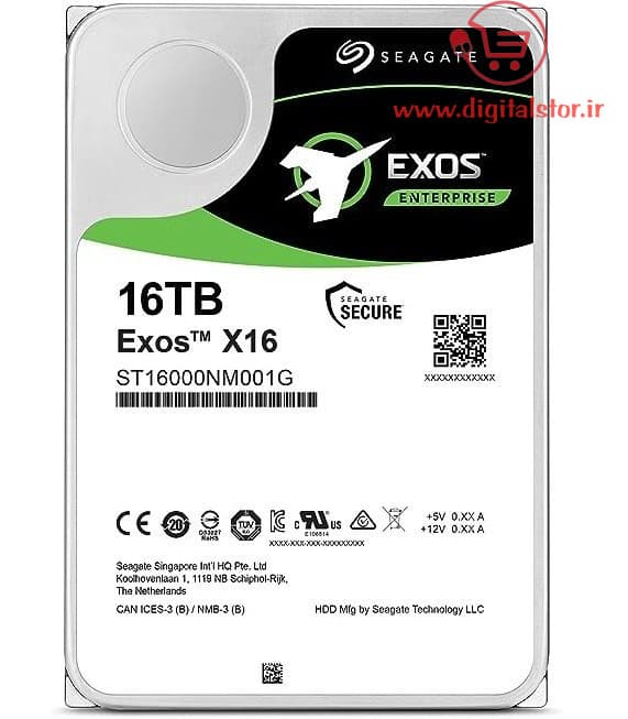 هارد اینترنال سیگیت Exos X16 ظرفیت ۱۶ ترابایت SATA 7200RPM (استوک)