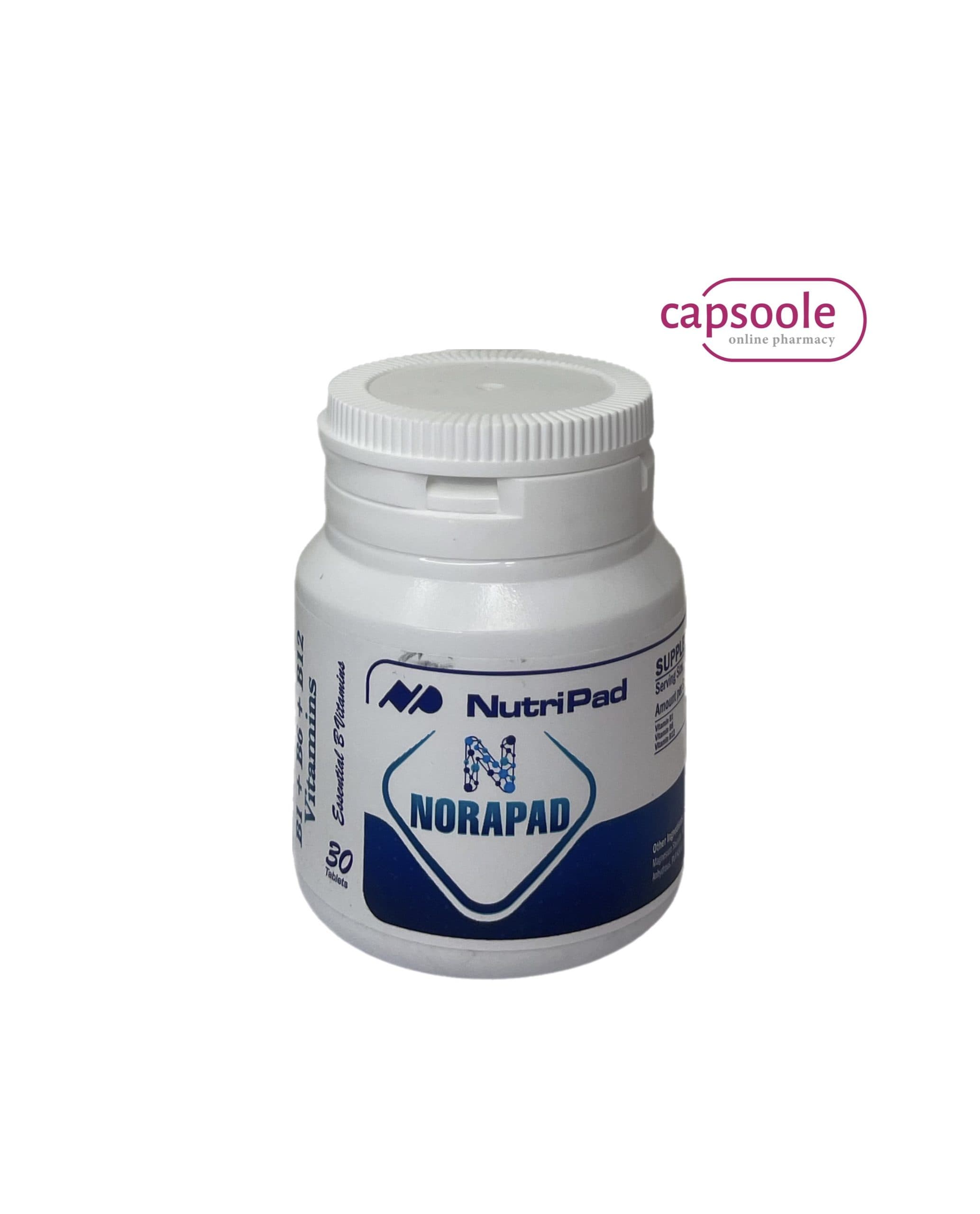 قرص نوراپاد ویتامین ب1/ب6/ب12 نوتری پاد 30عددی