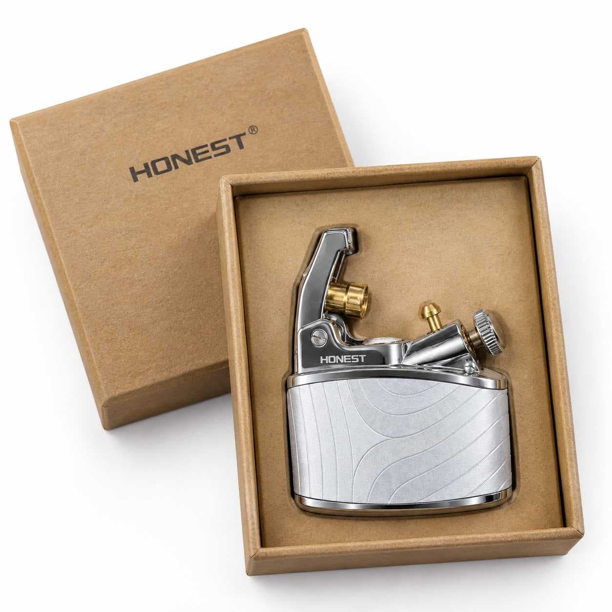 فندک چرمی بنزینی هانست Honest کد H1 — تصویر ۳