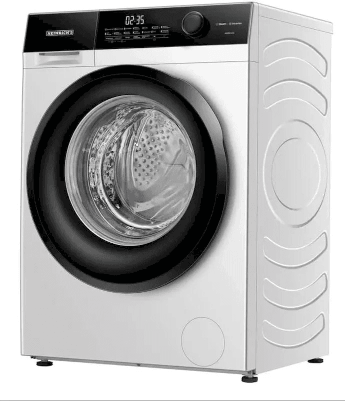 ماشین لباس شویی سفید درب بی رنگ 10 کیلویی هنریچ مدل HWM 6210 w