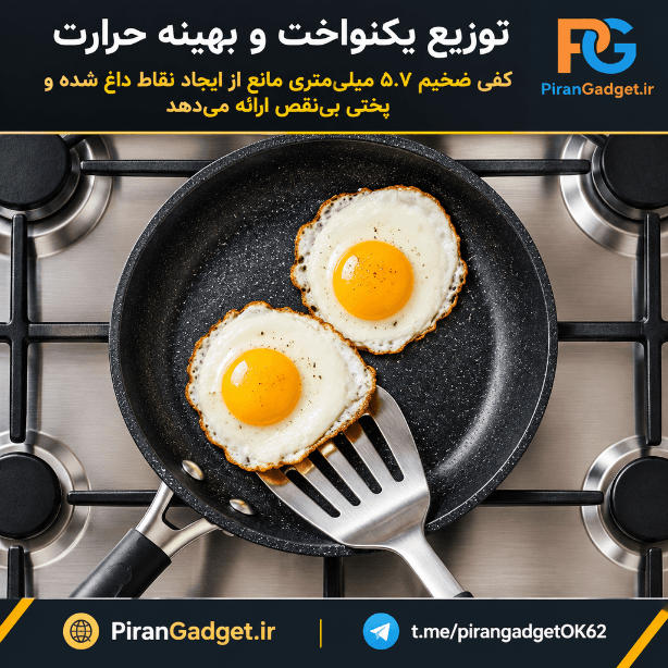 سرویس قابلمه و تابه ۵ پارچه استیل نینجا Ninja مدل ZEROSTICK Edelstah Set — تصویر ۵