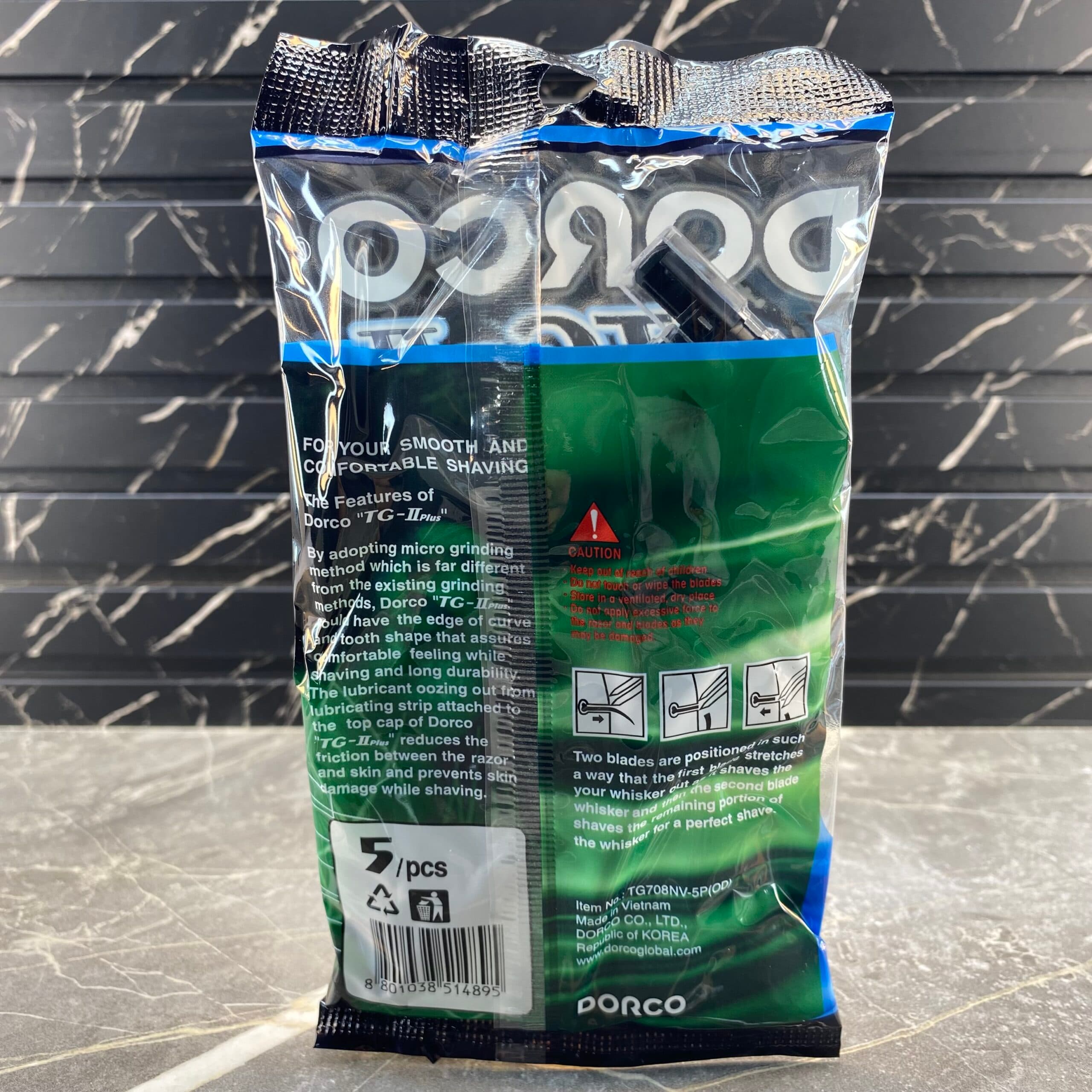 ژیلت دورکو DORCO صابون دار | مدل TG-II Plus بسته 5 عددی — تصویر ۲