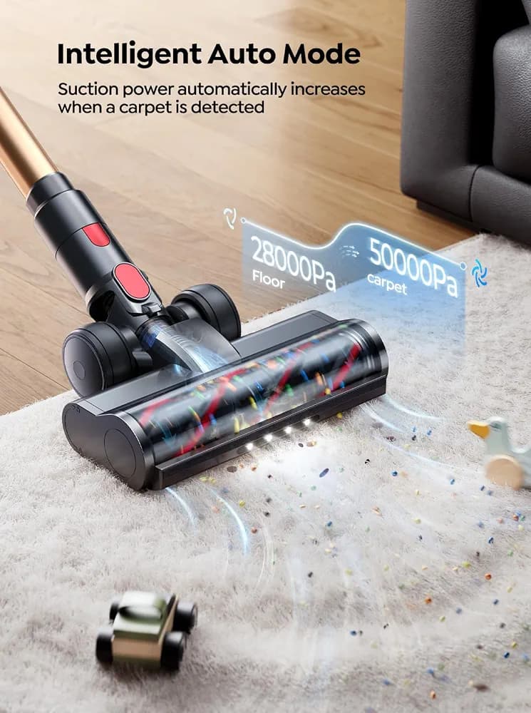 جاروبرقی شارژی اسموتور مدل VAC01 (بی‌سیم، ایستاده، مجهز به نمایشگر لمسی LED) — تصویر ۶