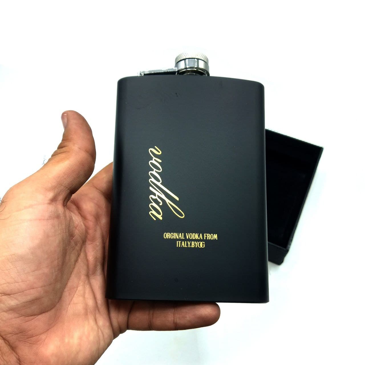 قمقمه جیبی تک استیل مدلvodka — تصویر ۳