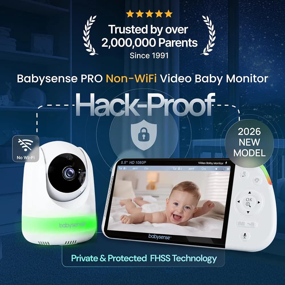 دوربین و مانیتور هوشمند اتاق کودک بی‌سیم Babysense مدل PRO مانیتور ۵.۵ اینچی Full HD با قابلیت Split-Screen — تصویر ۳