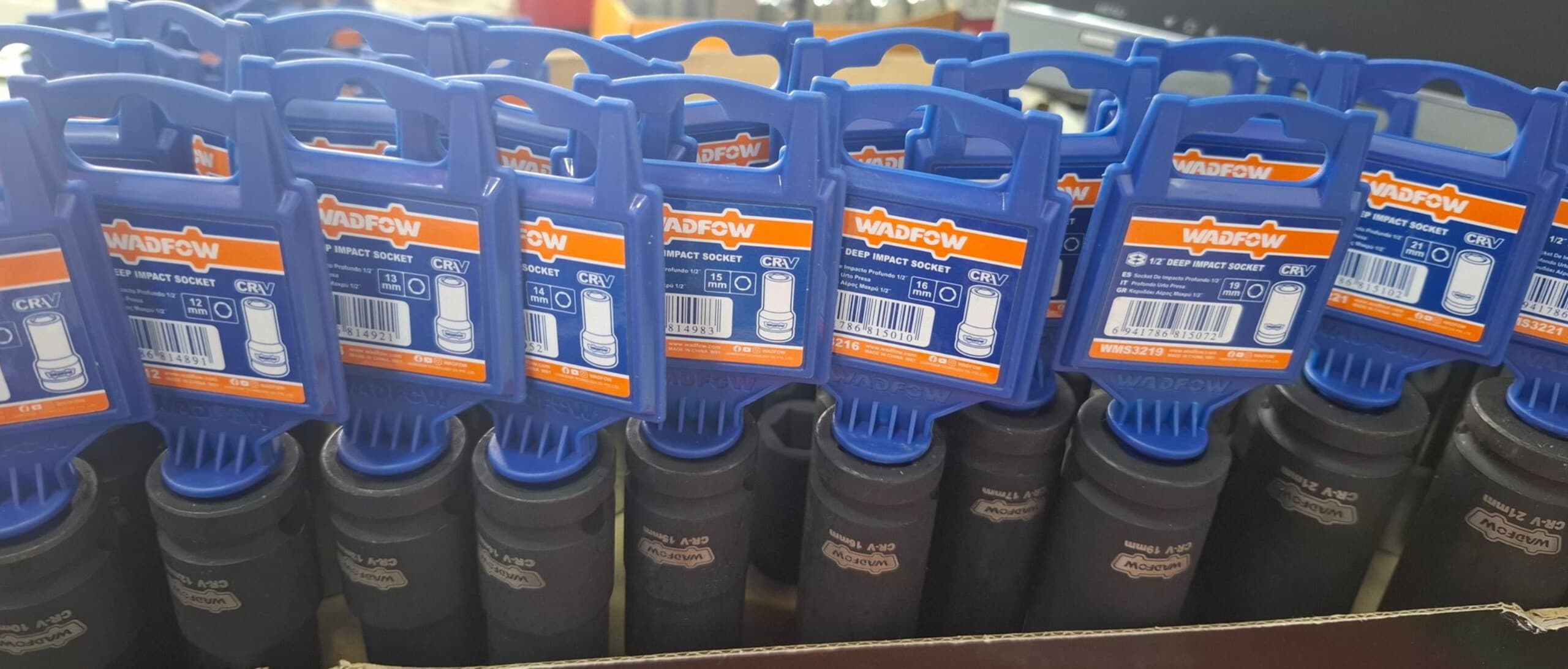 بکس مشکی فشار قوی تکی بلند شش پر درایو 1/2 اینچ سایز 21 م م مدل 3221وادفو