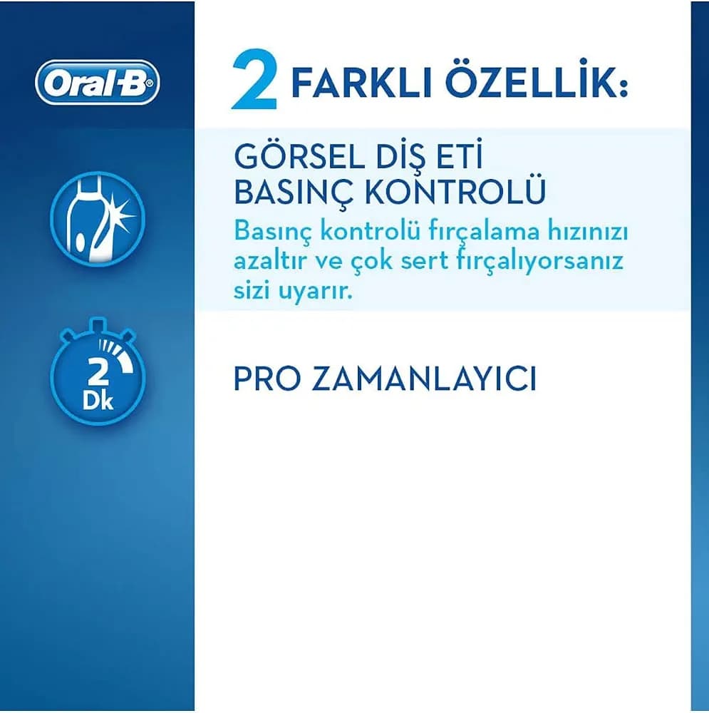 مسواک برقی اورال-بی / براون مدل Oral-B Pro 2 2900 Black Edition بسته ۲ عددی — تصویر ۴