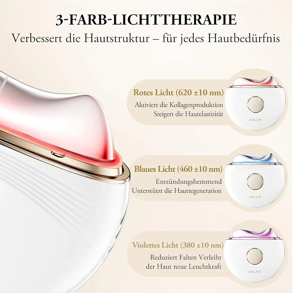 ماساژور صورت برقی ANLAN مدل EMS Gua Sha Electric — تصویر ۴