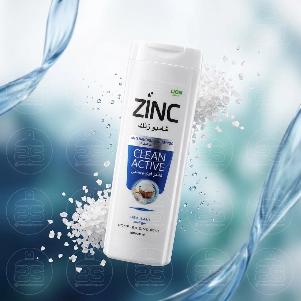 شامپو ضد شوره زینک مدل CLEAN ACTIVE حجم 340 میل — تصویر ۳