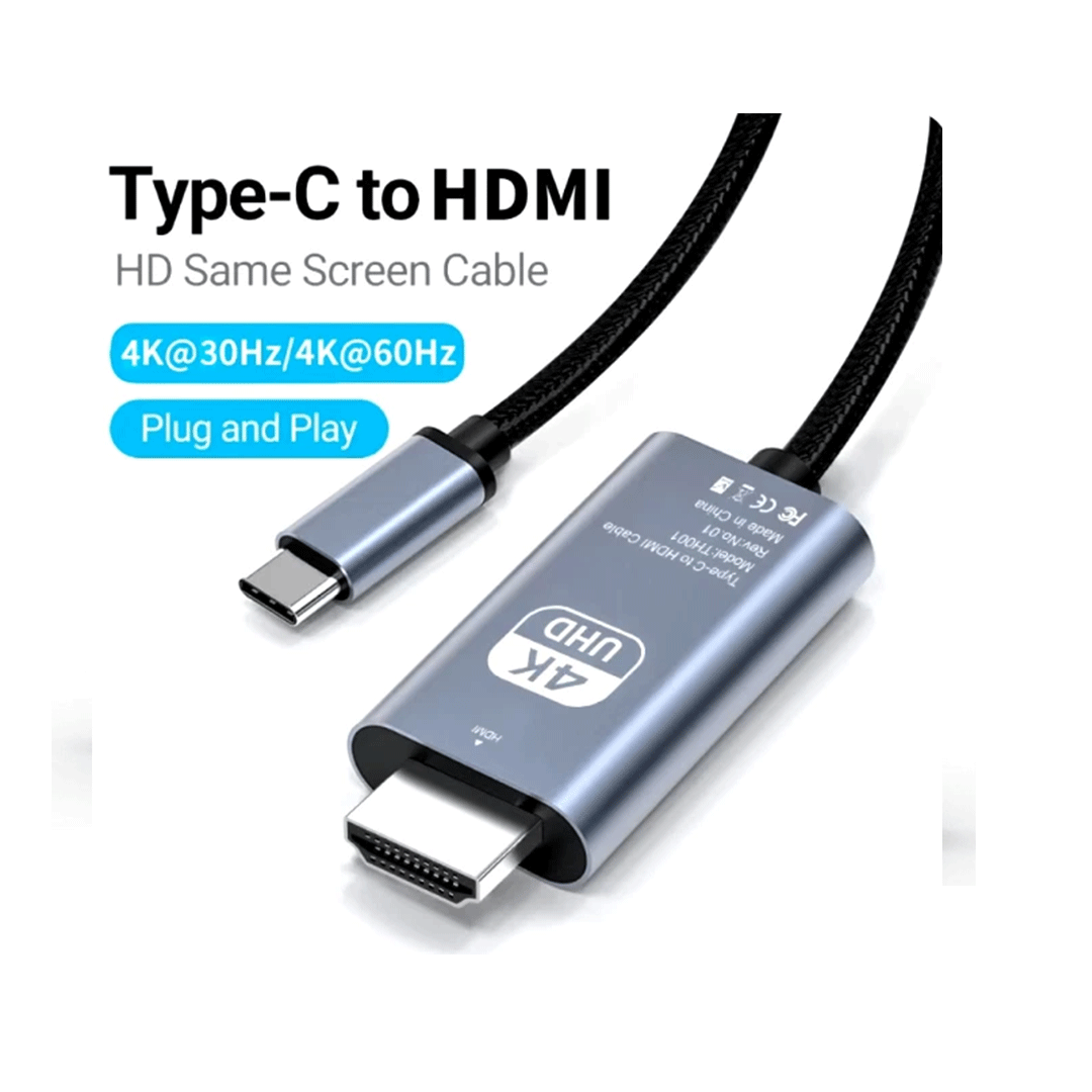 کابل typ-c به hdmi در متراژ 2 متری