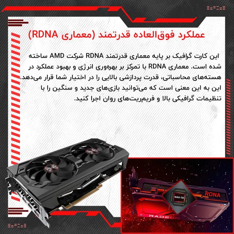 کارت گرافیک سافایر مدل RX 5700 XT PULSE BE — تصویر ۷