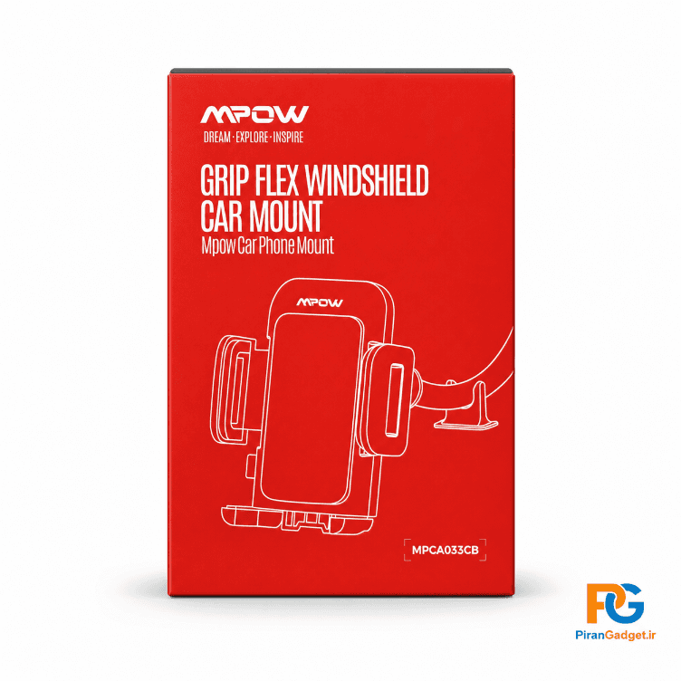هولدر موبایل خودرو ام‌پاو مدل Grip Flex Windshield Car Mount
