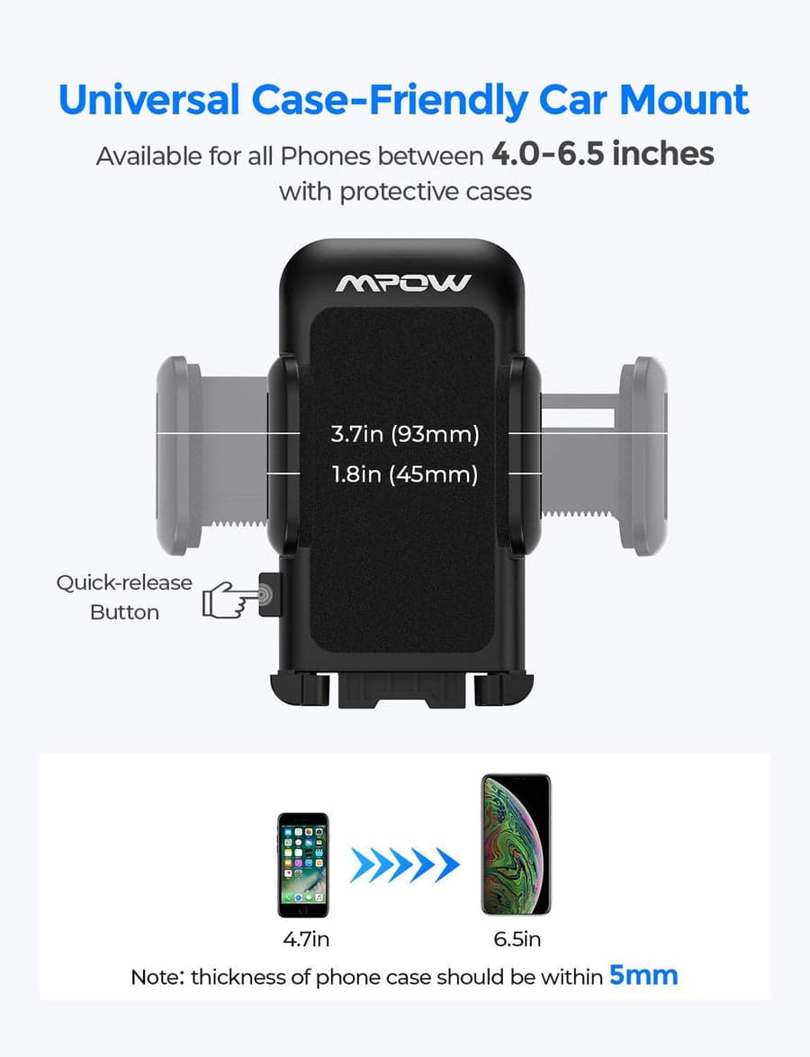 هولدر موبایل خودرو ام‌پاو مدل Grip Flex Windshield Car Mount — تصویر ۶