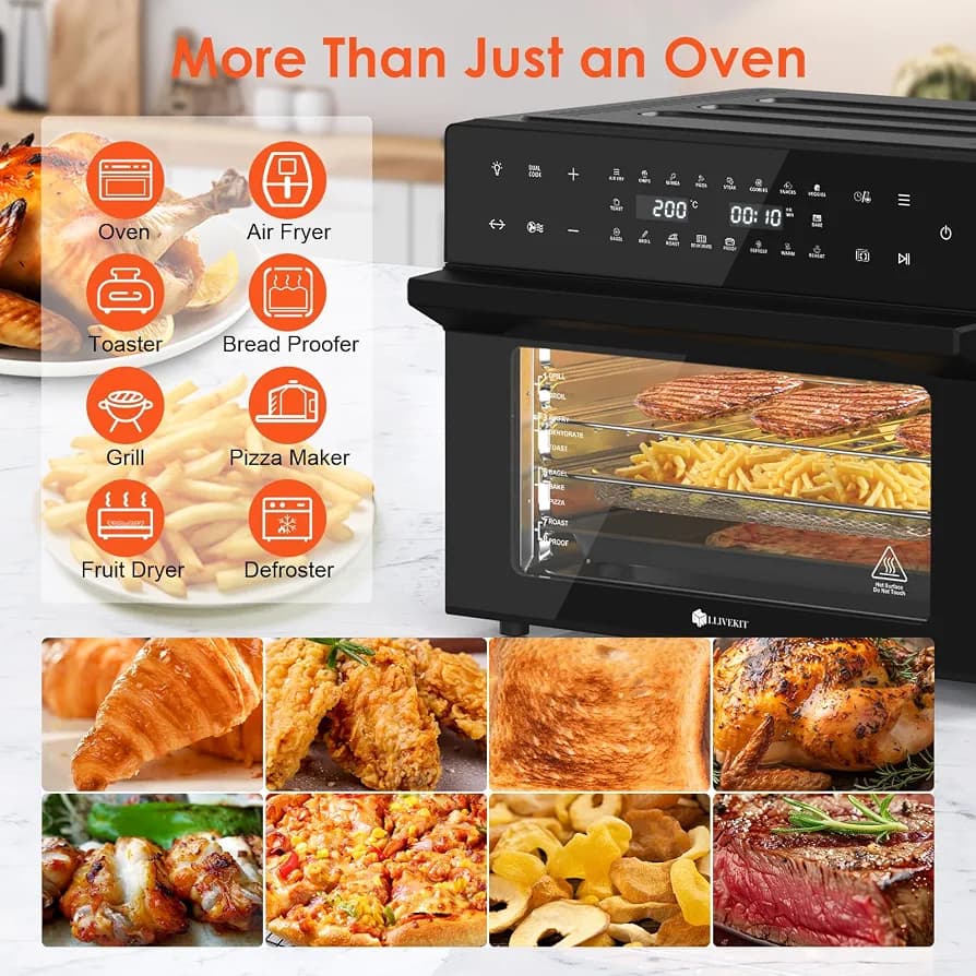 فر سرخ‌کن بدون روغن 30 لیتری ال‌لایوکیت مدل LLIVEKIT 30L — تصویر ۶