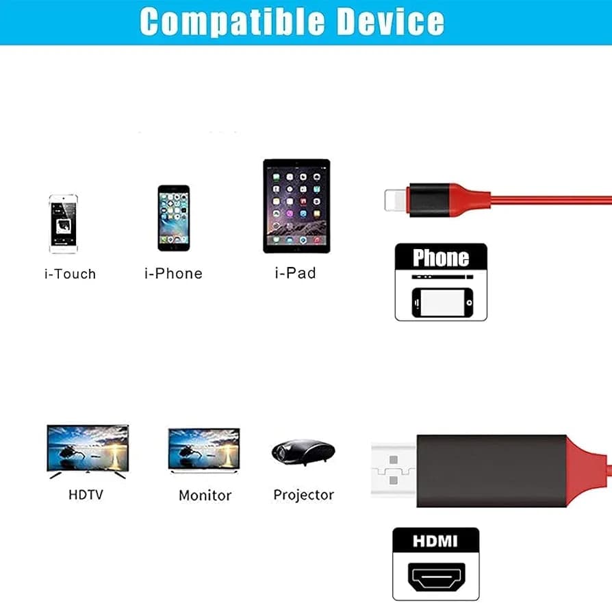 کابل تبدیل لایتنینگ به HDMI مدل Digital AV (طول ۱ متر) — تصویر ۴