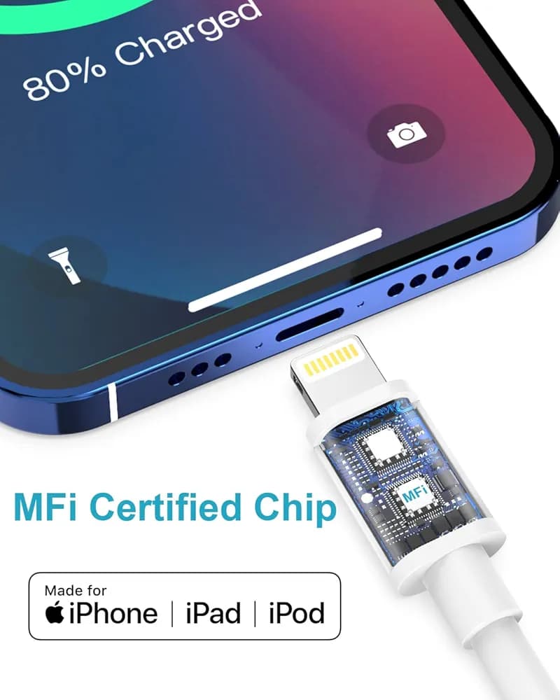 پک ۲ عددی شارژر دیواری و کابل لایتنینگ آیفون اینپوModel: XZ051000U — تصویر ۴