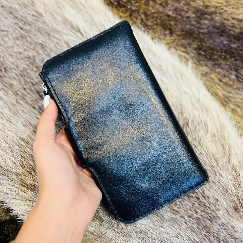 کیف پول دستی اسپرت چرم گاوی طبیعی کد 24 — تصویر ۲