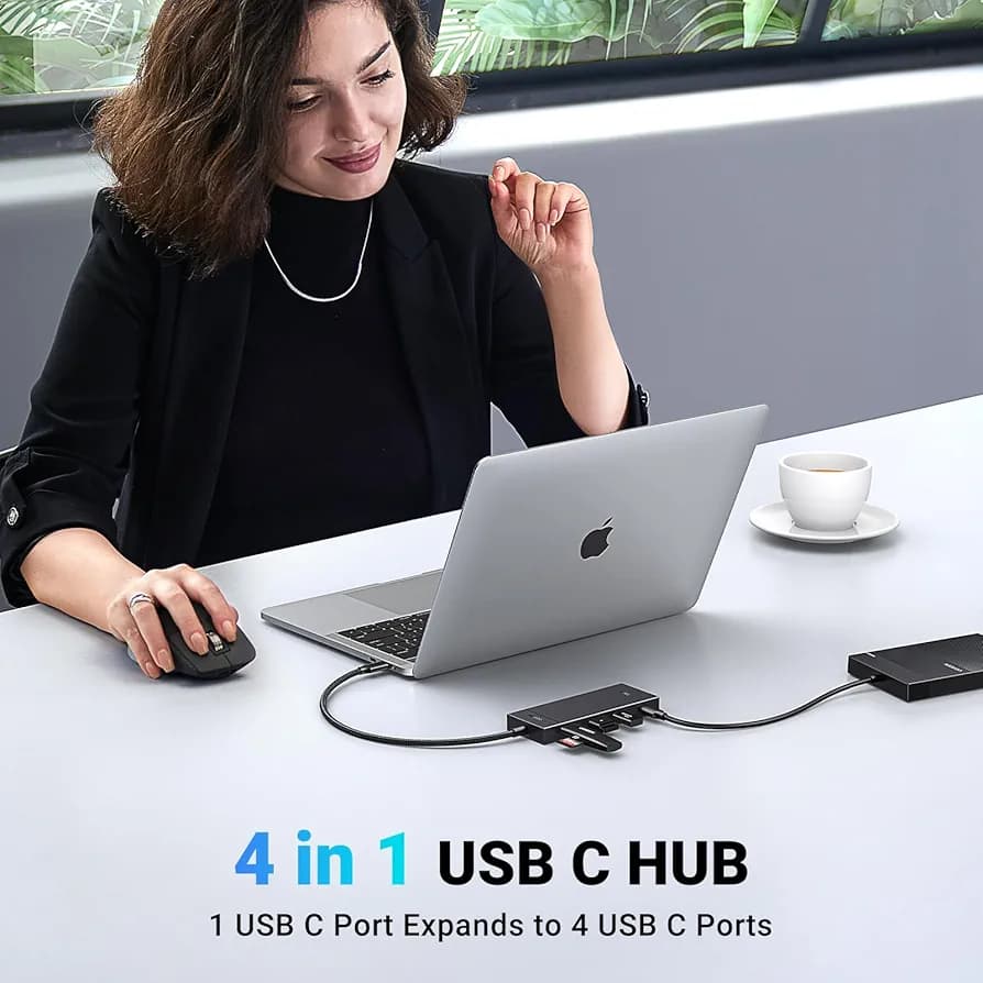 هاب ۴ پورت یوگرین مدل UGREEN 35584 – رابط USB 3.2 Gen 2 با سرعت ۱۰ گیگابیت بر ثانیه — تصویر ۳