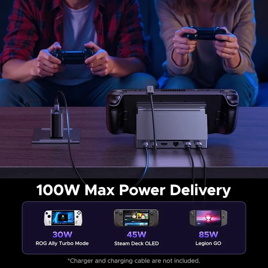 داک استیشن 6 در 1 یوگرین مخصوص Steam Deck با HDMI 4K@60Hz و پورت شبکه RJ45 — تصویر ۵