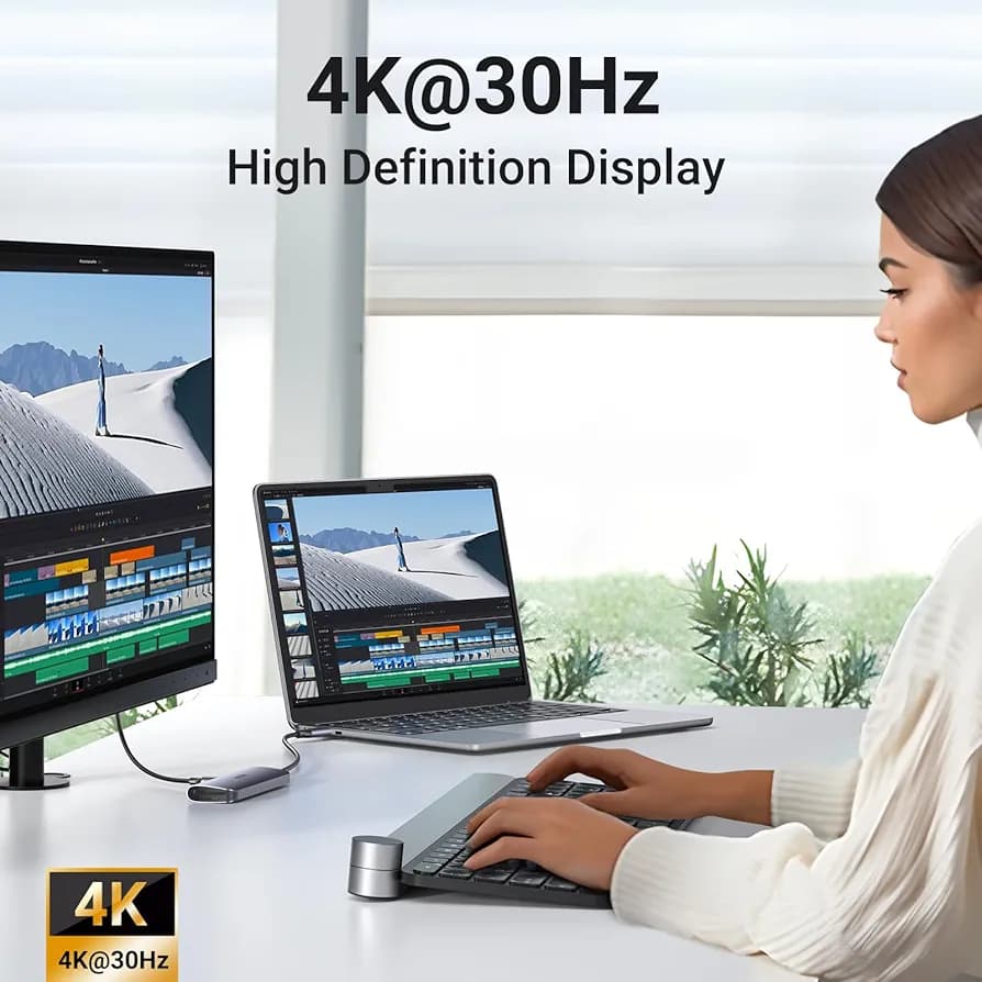 هاب ۶ در ۱ یوگرین مدل UGREEN 70410 | مجهز به HDMI 4K و کارت‌خوان — تصویر ۴