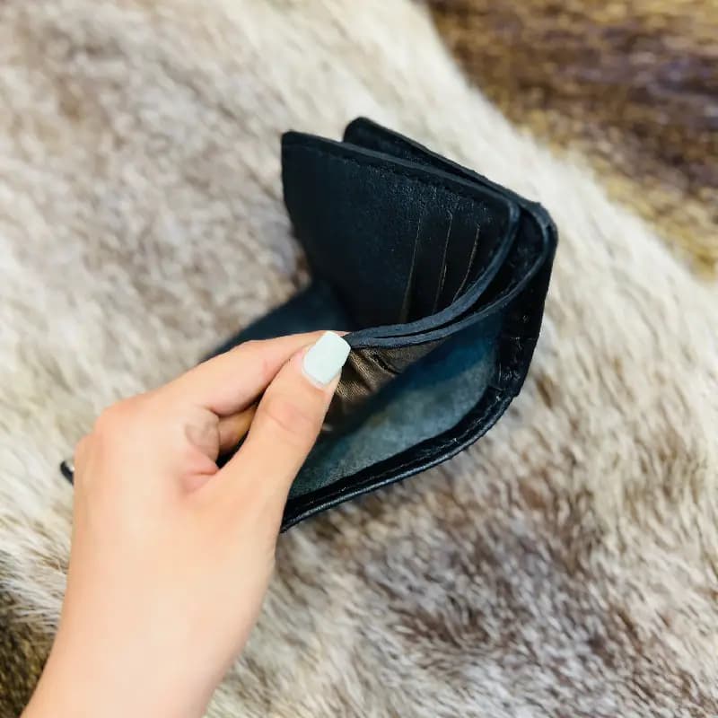 کیف پول کوچک تمام چرم گاوی کد 1 — تصویر ۵