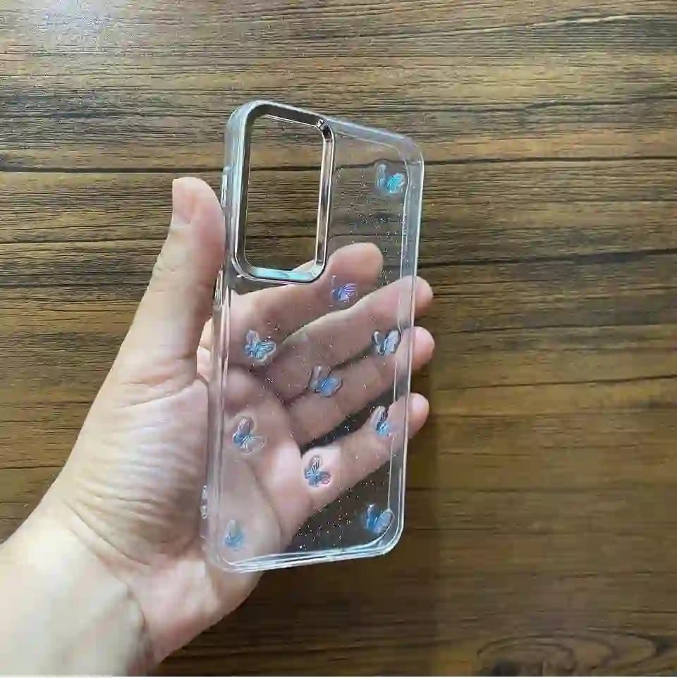 قاب گوشی سامسونگ S23 FE مدل پروانه برجسته شاین — تصویر ۳