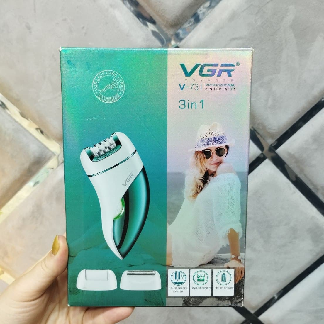 اپیلاتور ۳ کاره زنانه وی جی آر مدل V-731 — تصویر ۳