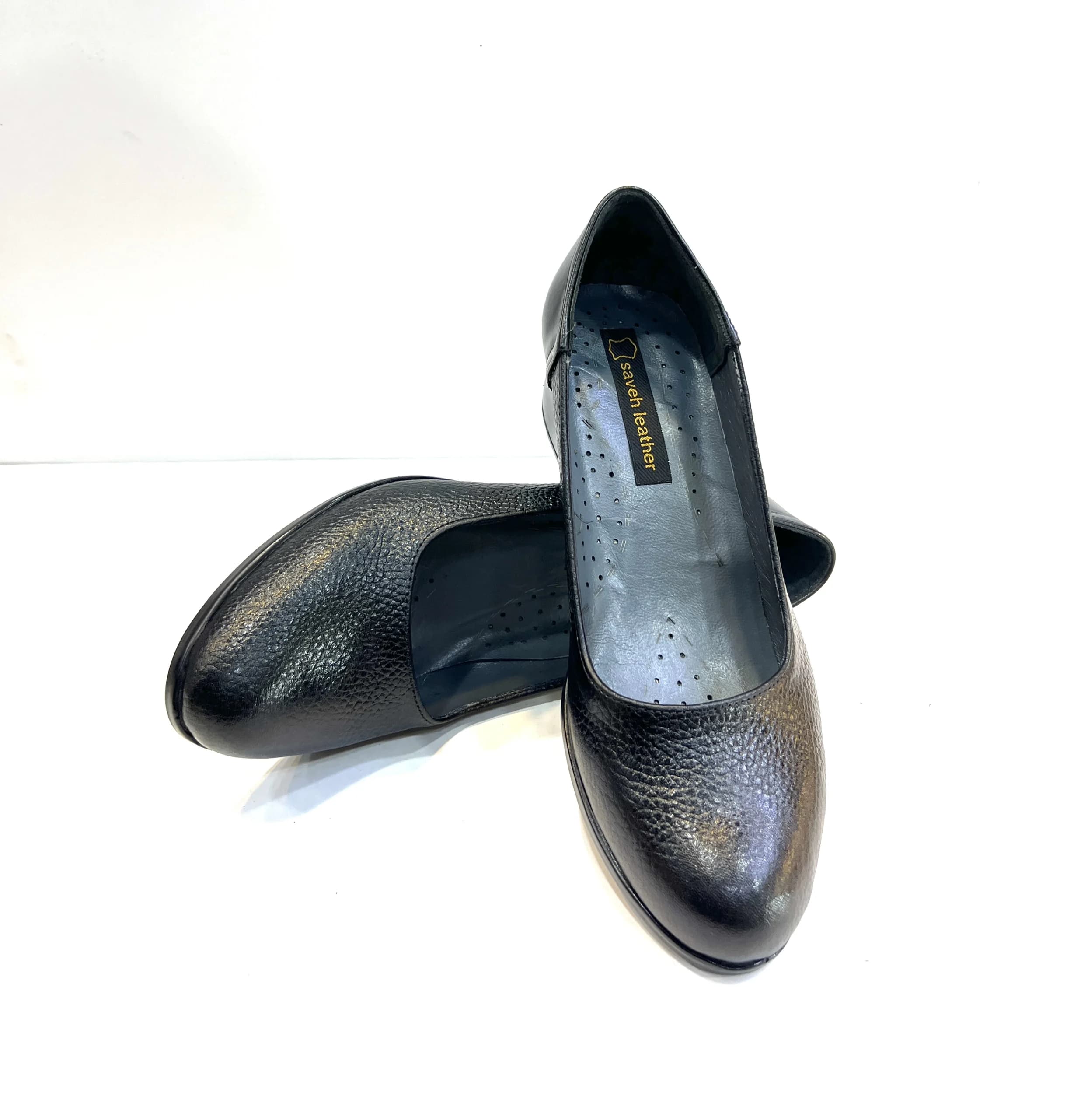 کفش چرم مشکی کد 27 — تصویر ۲