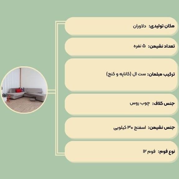 مبل ال چستر تختخوابشو — تصویر ۵