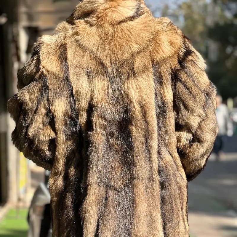 نیم پالتو پوست طبیعی گرگ کد 3 — تصویر ۲