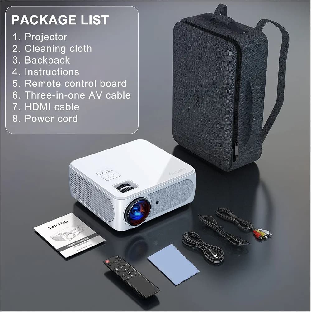 ویدئو پروژکتور خانگی تاپترو مدل X3 کیفیت 1080P به همراه کیف حمل اختصاصی — تصویر ۶