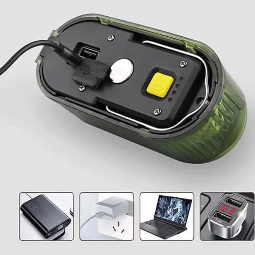 چراغ چادر ریسه‌ای شارژی مدل CQ-398 — تصویر ۹
