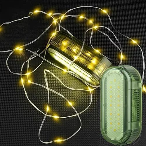 چراغ چادر ریسه‌ای شارژی مدل CQ-398 — تصویر ۸