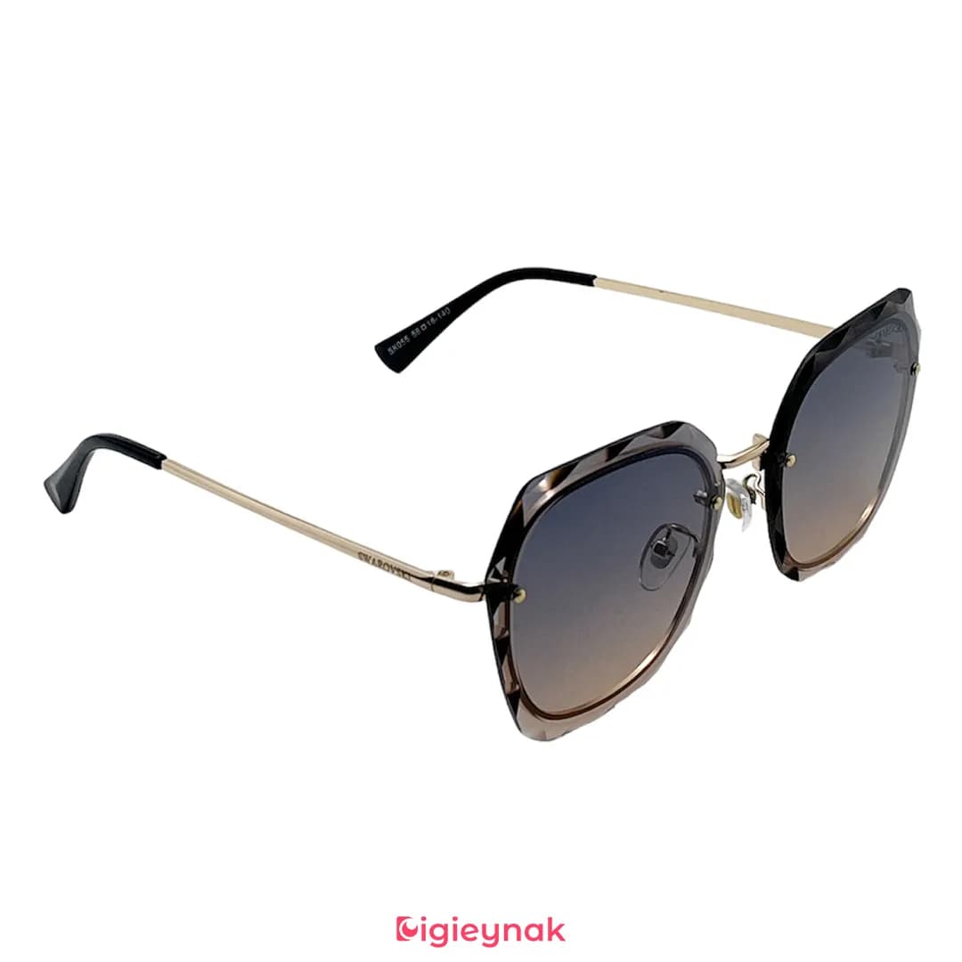 عینک آفتابی سواروسکی 055 بادمجونی طلایی<br><span>Swarovski SK055</span> — تصویر ۲