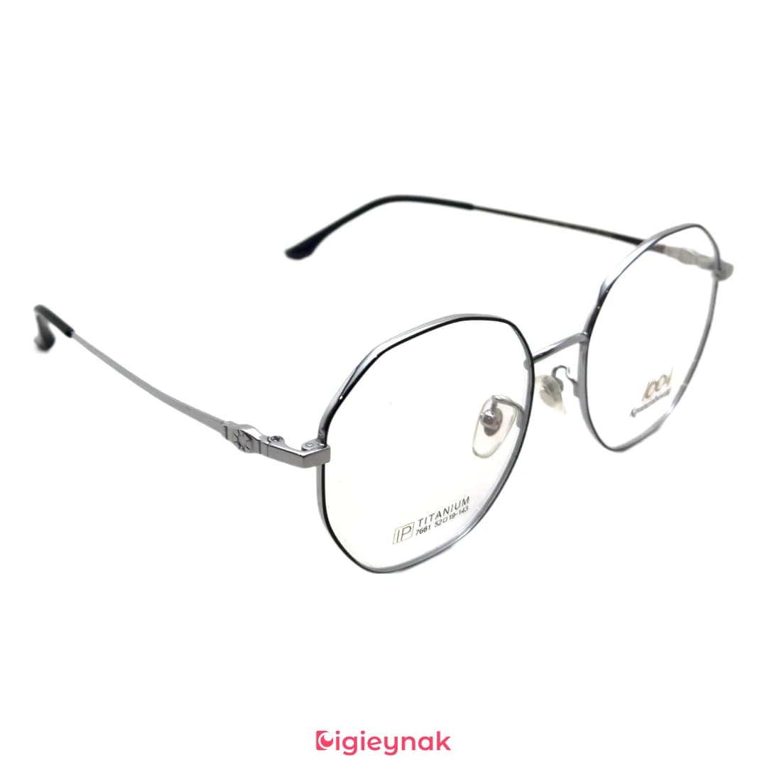 عینک طبی مشکی نقره ای آی پی تیتانیوم 7661<br><span>IP Titanium 7661</span> — تصویر ۲