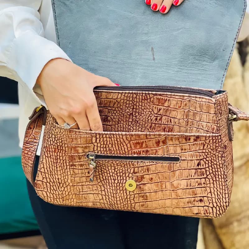 کیف دستی و دوشی چرم کد ۳۶ — تصویر ۲