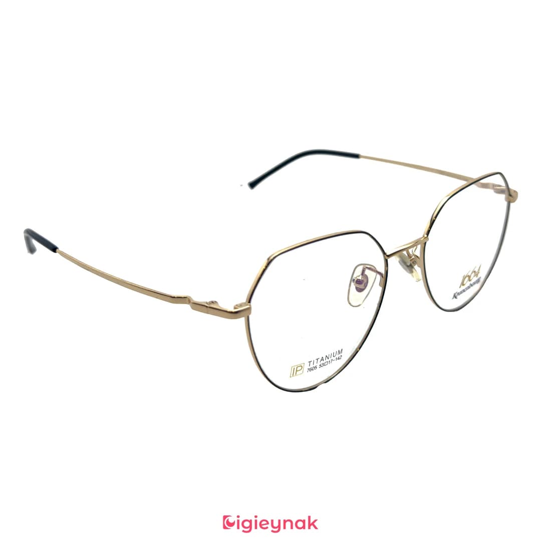 عینک طبی مشکی طلایی آی پی تیتانیوم 7605<br><span>IP Titanium 7605</span> — تصویر ۲