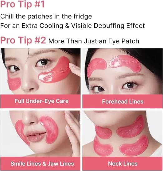 پچ زیر چشم PDRN و کلاژن مدی‌ کیوب Medicube Jelly Eye Mask PDRN Colageno Rosa — تصویر ۴