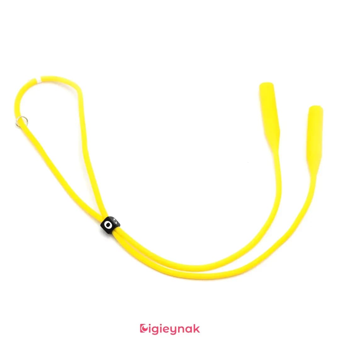 بند عینک سیلیکونی حروفی زرد (حرف O)<br><span>Glasses Strap AGS-21</span>