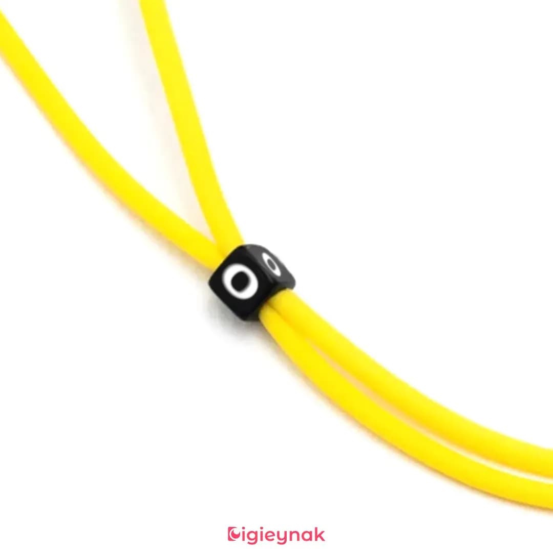 بند عینک سیلیکونی حروفی زرد (حرف O)<br><span>Glasses Strap AGS-21</span> — تصویر ۲